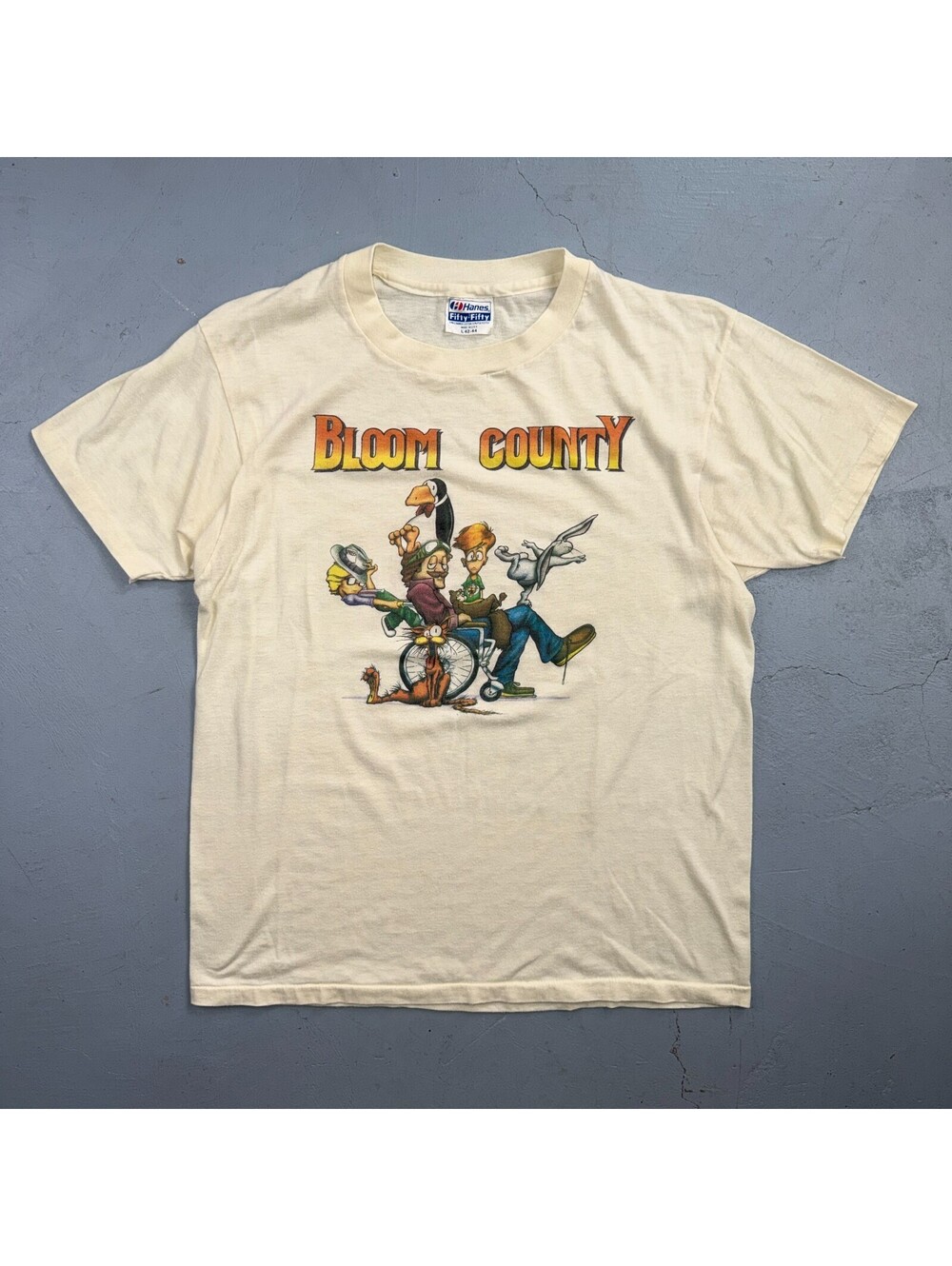 Bloom County Comic Strip 1984 VTG T Shirt 80s Single Stitch Graphic Cat Animal